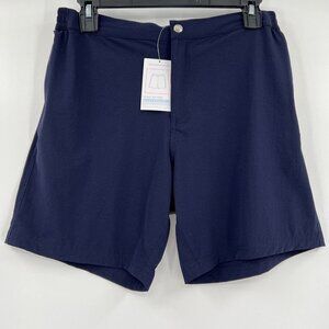 Bermies Men's All Day Performance Shorts in Navy sz S 6" Inseam NWT $55